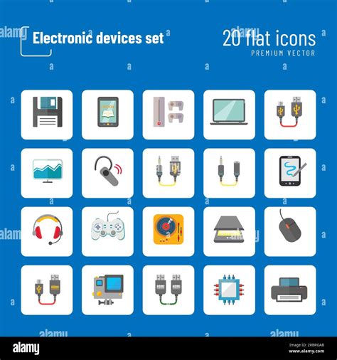 Electronic Devices Icons Set Stock Vector Image Art Alamy