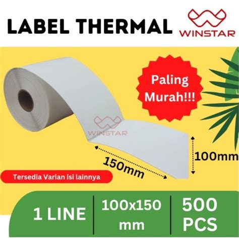 Jual Label Barcode 100 X 150 Kertas Sticker Thermal Resi 100x150MM ISI