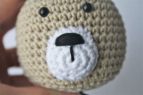 How to stitch teddy bear nose | amigurumi and crochet tutorials | lilleliis