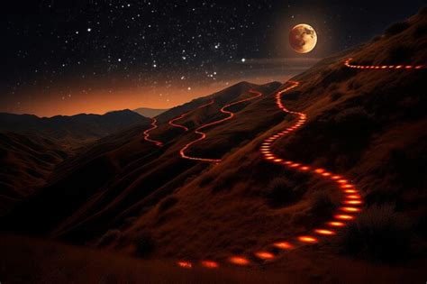 Premium Photo | Total Lunar Eclipse with Lunar Eclipse Pathway