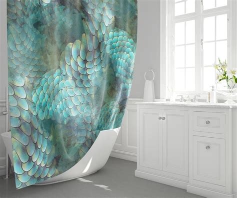 Mermaid Shower Curtain Aqua Shower Curtains Mermaids Shower Curtain