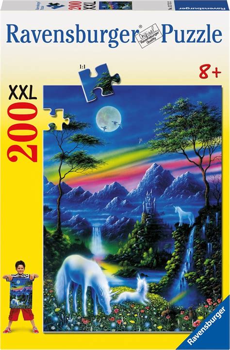 Ravensburger 12712 Puzzle Licornes Clair Lune XXL 200 pièces