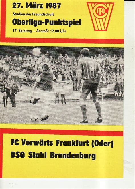 Ol Fc Vorw Rts Frankfurt Or Steel Brandenburg Ebay