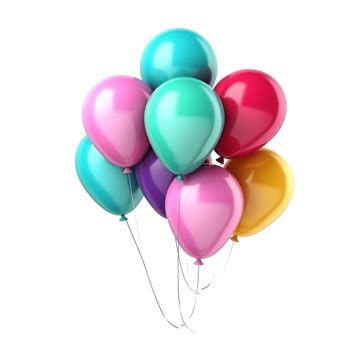 Colorful Balloons Floating 3d Balloon Balloon Birthday Balloons PNG