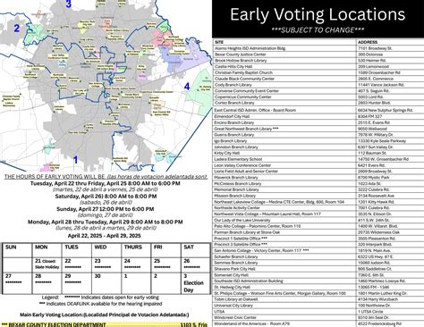 OCI - Early Vote Period: Tuesday, April 22, 2025 - Tuesday, April 29