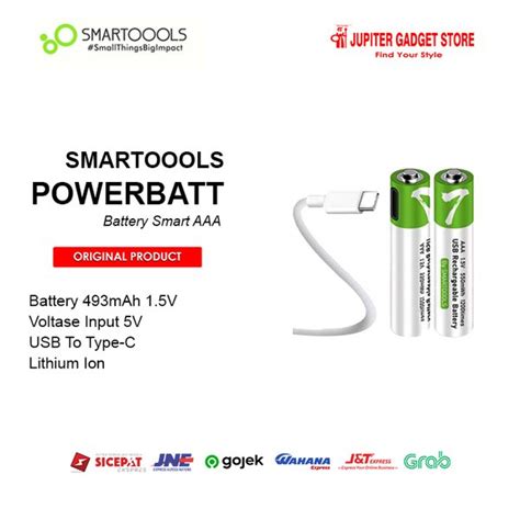 Jual Baterai Cas Isi Ulang Smartoools PowerBatt AAA 1 5V Rechargeable