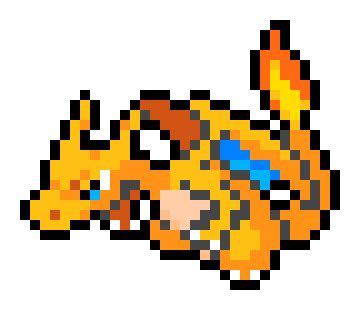 Charizard Pixel Art Pixel Art Pokemon Pixel Art Pokemon Cross Stitch ...