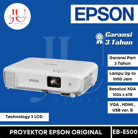 Jual Proyektor Epson Eb E E Projector Eb E Eb E Garansi