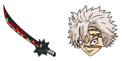 Demon Slayer Sanemi And Green Nichirin Sword Animated Cursor