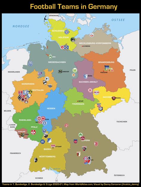 Map Of Germany Football Teams - Elicia Maryellen