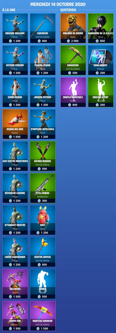 Boutique Fortnite 14 Octobre 2020 Breakflip