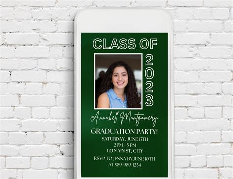 Graduation Evite Graduation Invitation Template Digital Graduation