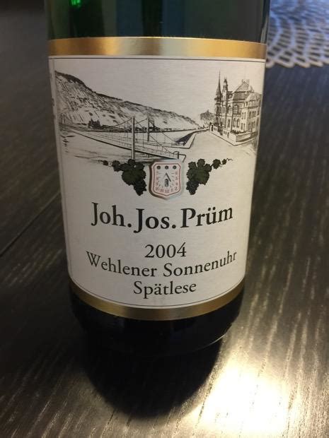 Joh Jos Pr M Wehlener Sonnenuhr Riesling Sp Tlese Germany