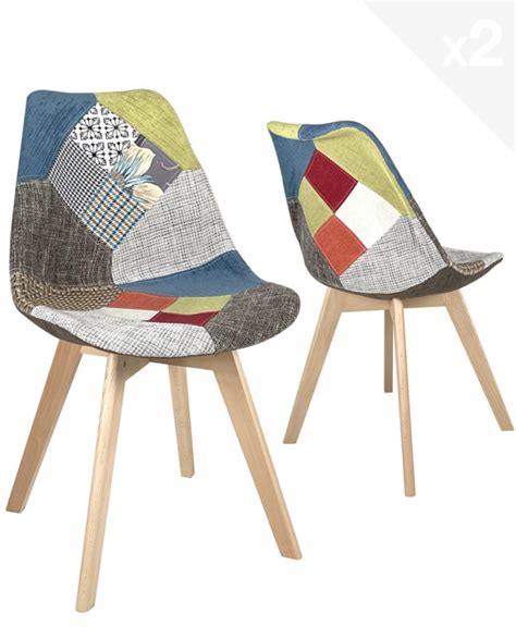 Chaises Scandinaves Patchwork Tulipe Lao Lot De Kayelles