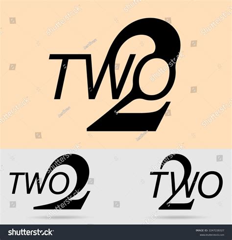 Two Numeral Word Logo Number Two Stock Vector (Royalty Free) 2247228327 ...