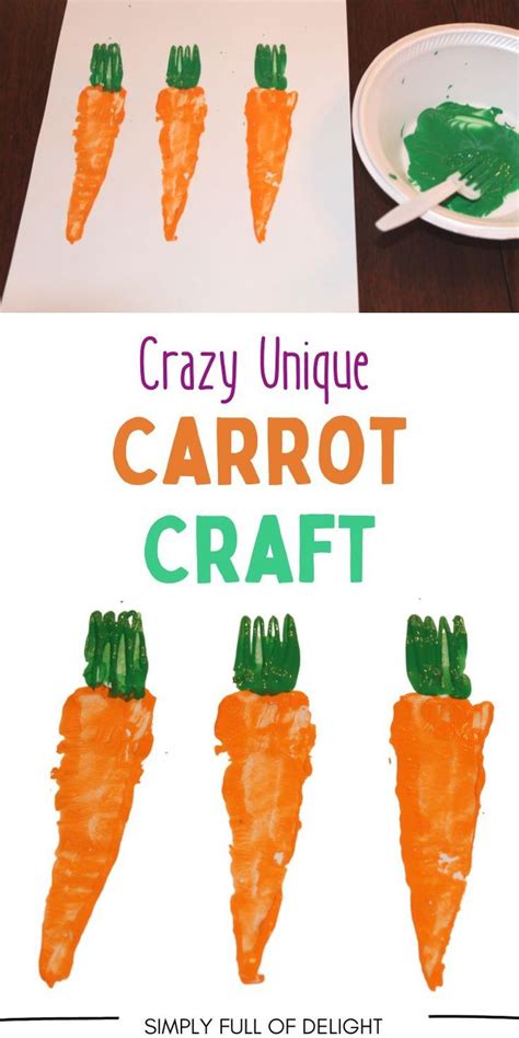 Easter Carrot Craft for Kids | Carrot craft, Carrots, Vegetable crafts