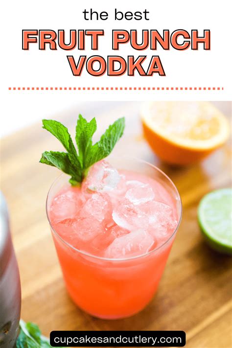 Fruit Punch Cocktail Recipe With Vodka Cupcakes And Cutlery