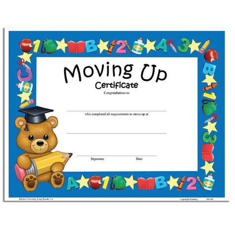 Teddy Bear Diploma Moving Up Preschool Diploma Bears Preschool