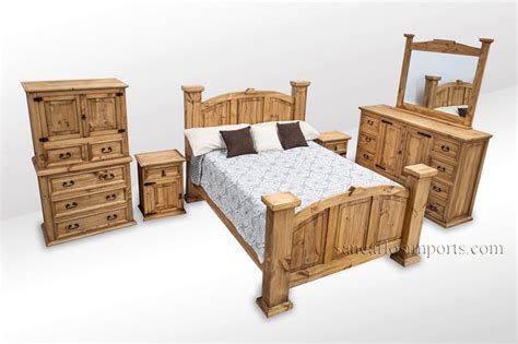 Rustic King Size Bedroom Furniture Set, Rustic Bedroom Set