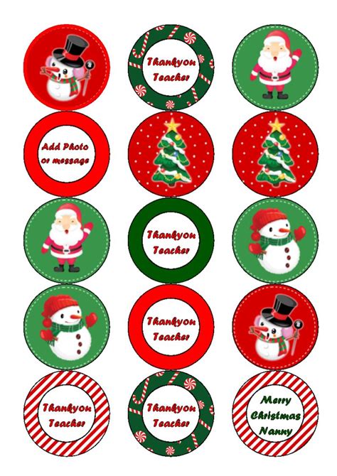 Christmas Cupcake Toppers