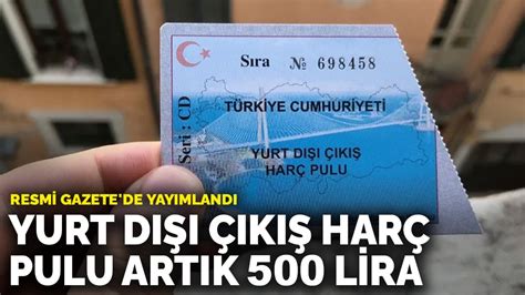 Yurt D K Har Pulu Art K Lira Resmi Gazete De Yay Mland