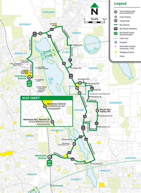 Transperth Bus Route Whitfords Stn To Joondalup Stn Timetables