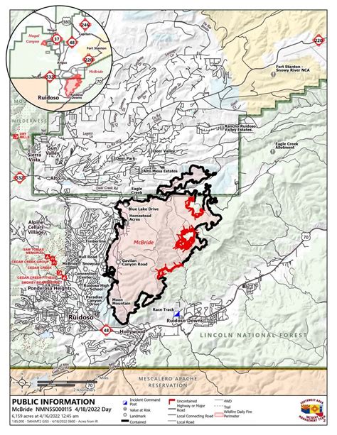 McBride Fire Update: April 18, 10:00 AM — Ruidoso-NM.gov | Municipal ...