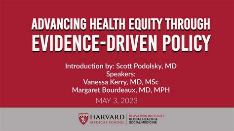 Advancing Health Equity Through Evidence Driven Policy Youtube