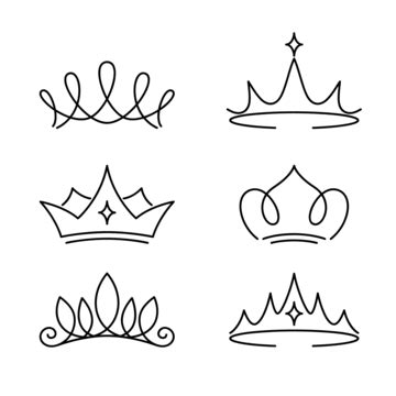 Tiara Line Art PNG Transparent Images Free Download | Vector Files | Pngtree