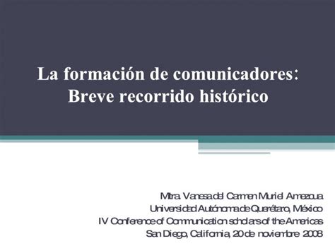 Pdf La Formaci N De Comunicadores Breve Recorrido Hist Rico