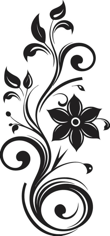 Elegant Black Floral Design Ornate Black Floral Pattern 32980095 Vector ...