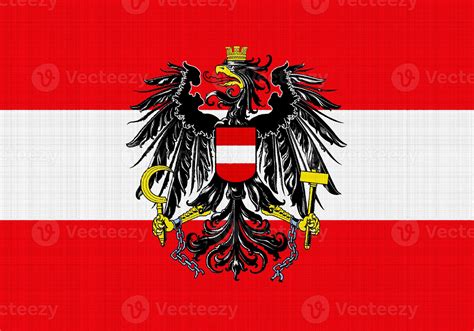 Flag And Coat Of Arms Of Austria On A Textured Background Concept