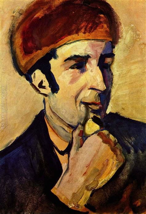 Portrait Of Franz Marc Painting By August Macke Reproduction St Art