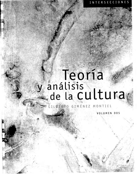 Giménez M G 2008 La teoría y el análisis de la cultura Cultura y