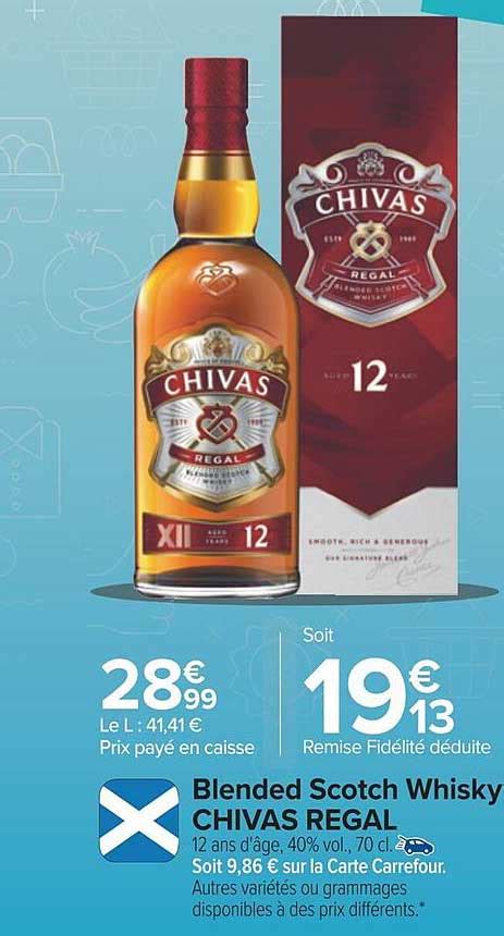 Promo Blended Scotch Whisky Chivas Regal Chez Carrefour Icatalogue Fr