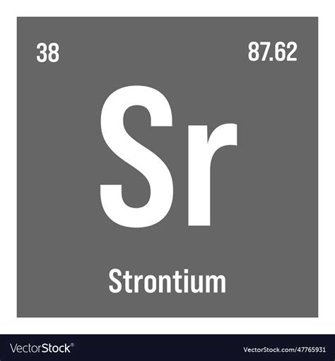 Strontium Sr Periodic Table Element Royalty Free Vector