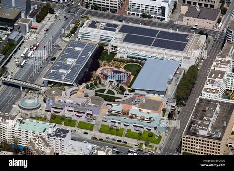 Aerial View Above Moscone Convention Center Zeum Childrens Museum San