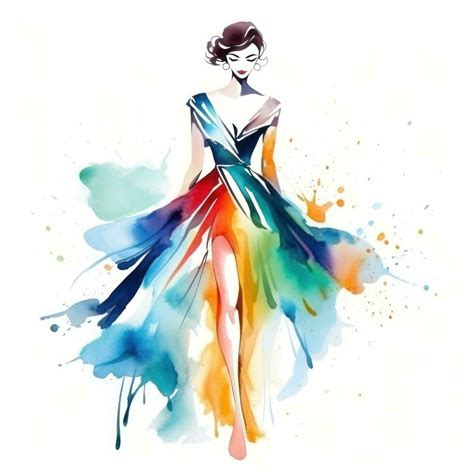 Watercolor fashion illustration isolated 27033291 Stock Photo at Vecteezy