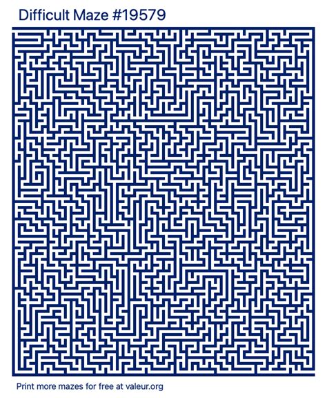 Free Printable Difficult Maze With The Answer 19579