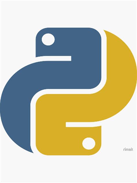 Python Curved Logo Sticker By Rimek Redbubble