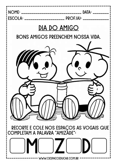Atividade Dia Do Amigo - Dia do amigo: sugestões de livros, vídeos e atividades - Blog Espaço Educar