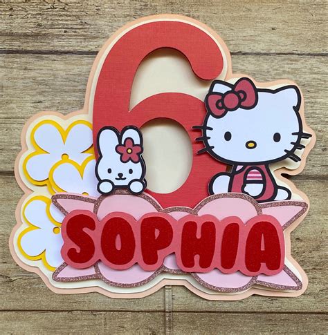 Hello Kitty Cake Topper Sanrio Cake Topper Hello Kitty Etsy