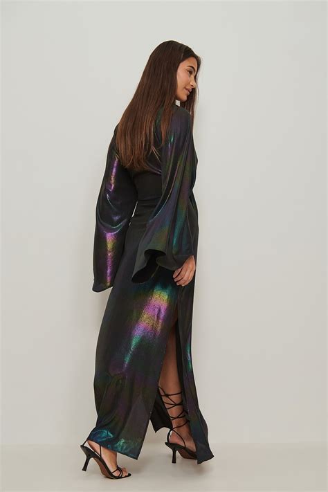 Recycled Tie Front Maxi Dress Multicolor Na