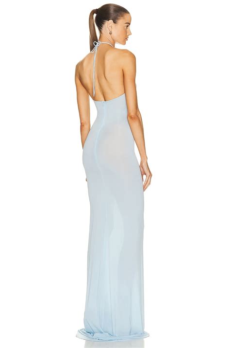 Magda Butrym Halter Gown In Blue Fwrd