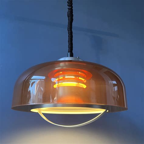 Orange Mid Century Herda Space Age Pendant Lamp