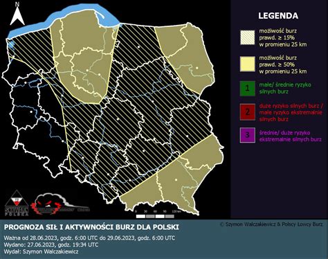 Prognoza konwekcyjna dla Polski na dzień 28 06 2023 i noc 28 29 06 2023