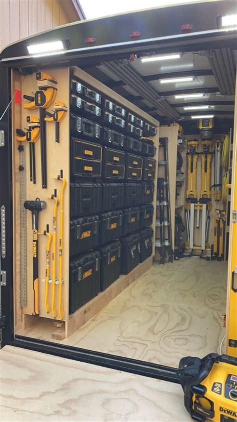 Dewalt Tool Trailer With Organized Storage For Drills And Screwdrivers