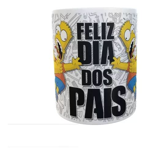 Caneca Feliz Dia Dos Pais Os Simpsons Homer Bart