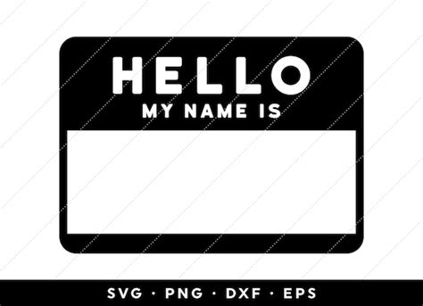 Hello My Name is SVG Name Tag SVG Name Badge SVG Hello | Etsy