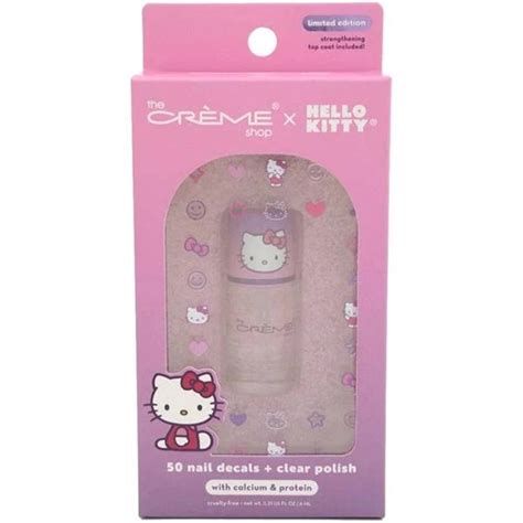 The Creme Shop Hello Kitty 50 Decals Clear Polish 1pc Shopcosmeticsandmore